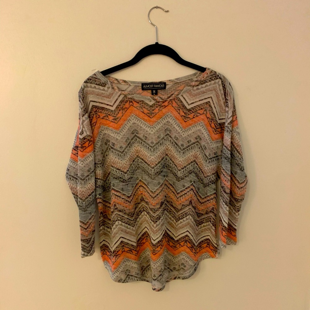 Almost Famous Light Weight Patterned Sweater